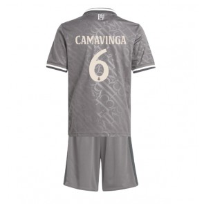 Real Madrid Eduardo Camavinga #6 Dětské Alternativní dres komplet 2024-25 Krátký Rukáv (+ trenýrky)